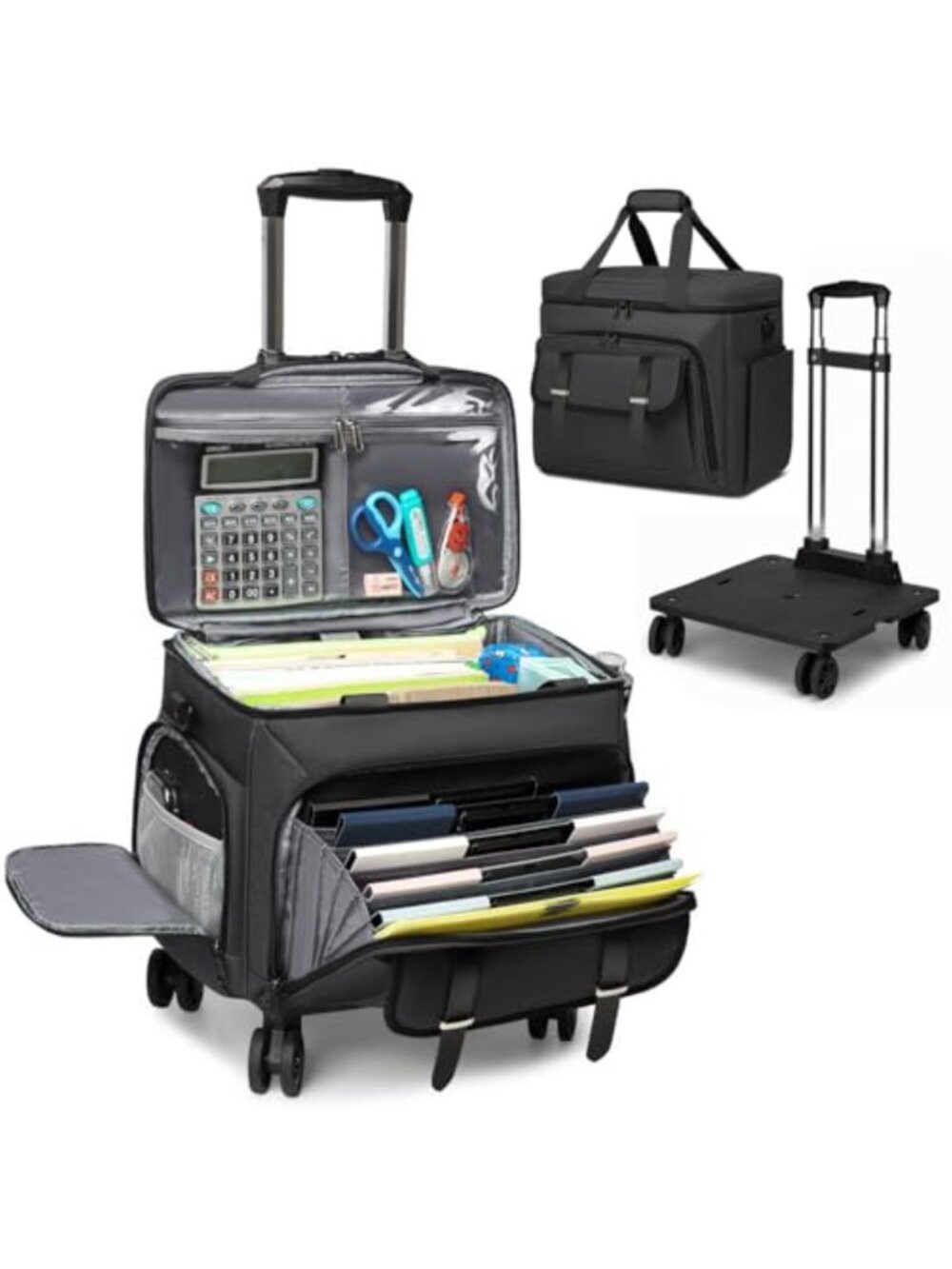 Rolling Teacher Tote Bag Waterproof Laptop Work Travel Nurse Office